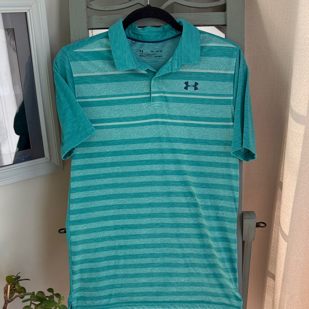 Under Armour Boy’s Polo Shirt - Aqua Stripes